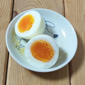 超節約&超時短ꕤおたま1杯の水で半熟ゆで卵